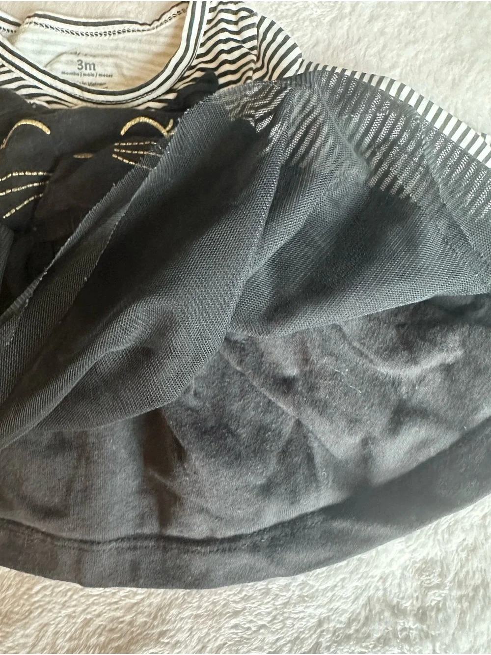 Carter's Gray and White Baby Bodysuit (3M)